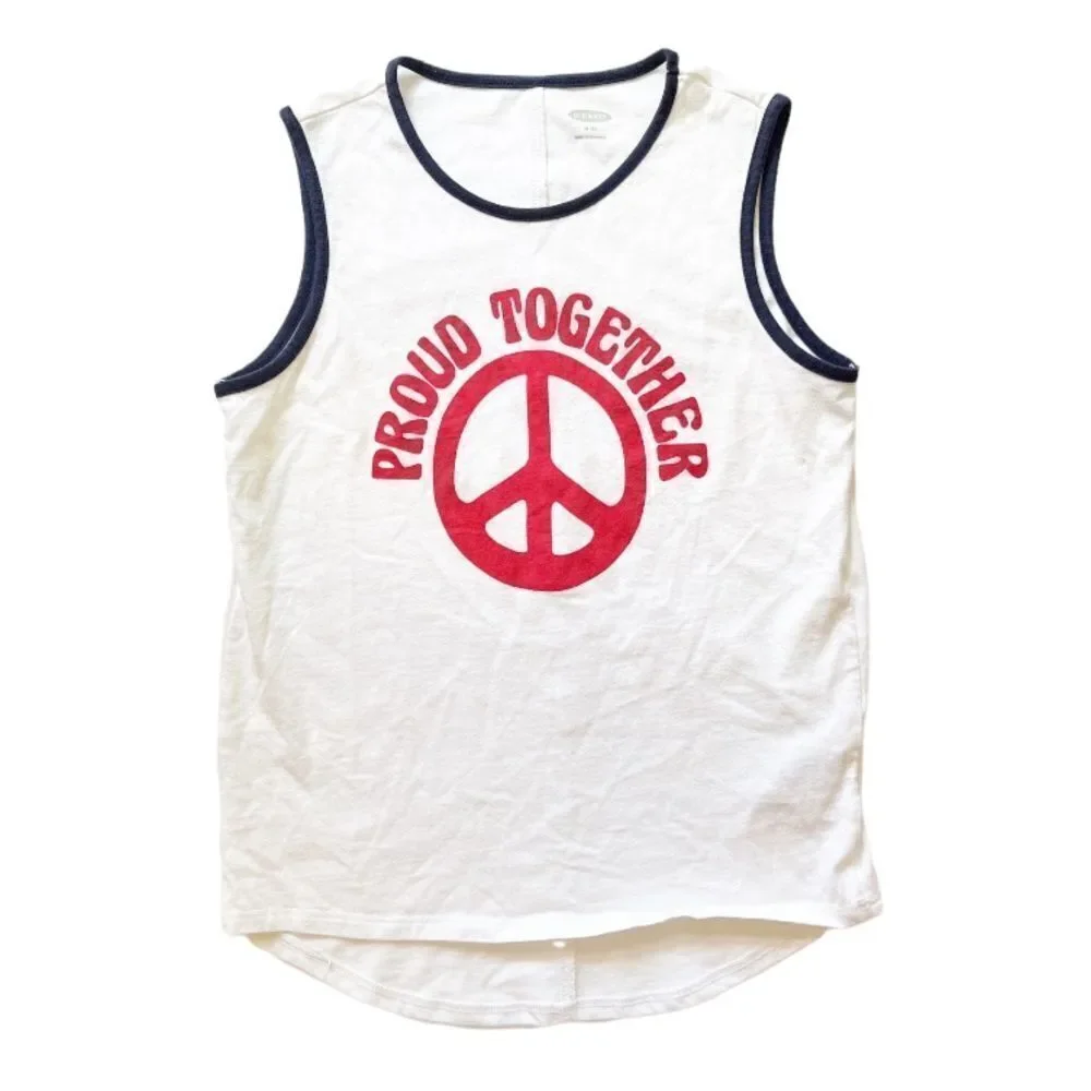 Girls Old Navy Peace sign tank top